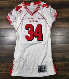 Women's XL Georgia Bulldogs Football Jersey Dress #34 - Picture 1 of 4