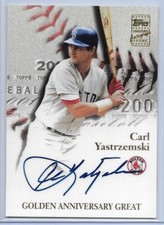 2001 TOPPS GOLDEN ANNIVERSARY CARL YASTRZEMSKI AUTOGRAPH AUTO BOSTON RED SOX