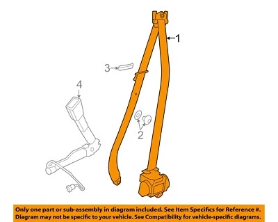 BMW OEM 14-16 428i xDrive Front Seat Belt-Assy Right 72117318350 - Image 1 of 2