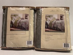 Rose Tree Marseilles Collection tailored valance 100% cotton floral lot of two - Picture 1 of 6