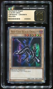 POP 1! Red-Eyes B. Dragon CGC Pristine 10 LOB-EN070 Yugioh 25th Anniversary 2023