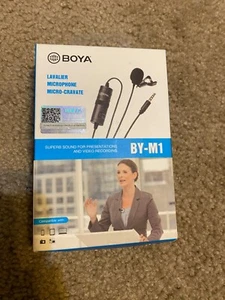 BOYA BY-M1 Omnidirectional Lavalier Microphone New Open Box - Picture 1 of 2