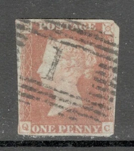GB Victoria - SG 8- 1d Red - Imperf - Used SCOTS ABERDEEN - Picture 1 of 1