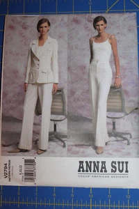Vogue Pattern Anna Sui Designer #V2794 Size 8,10,12 Misses Jacket & Pants - Picture 1 of 2