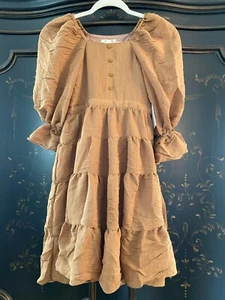 $98 Joyfolie Carabelle Dress Dress | Tarnished Gold | Size 5 - Picture 1 of 19