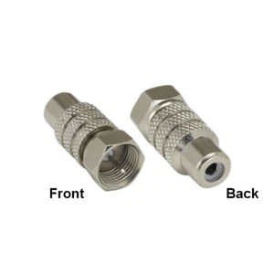 F-Type Male to RCA Female Video Connector Adapter RG59 RG6 TV CCTV Satellite - Picture 1 of 1
