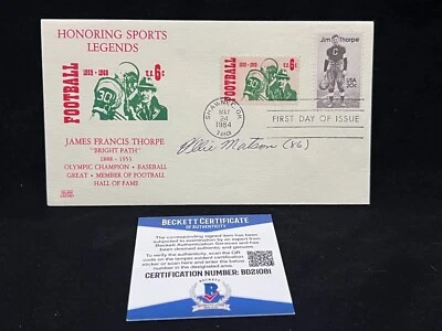 OLLIE MATSON RAMS AUTÓGRAFO FIRMADO 1984 PRIMER DÍA PORTADA CACHET BAS *081 Foto 1 de 2