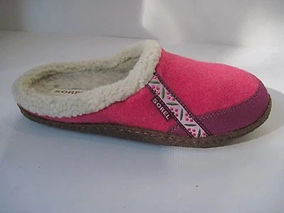 Zapatillas para mujer Sorel goma burbuja rosa textil suela de goma antideslizante piel talla 6 Foto 1 de 4