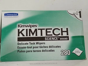 Lot of 2 Kimtech Science 34155 Delicate Task Wipes 4.4 in. x 4.8 in.(Box of 280) - Picture 1 of 5
