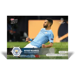 2021 TOPPS NOW UCL Riyad Mahrez #70 Manchester City PR: 644 SP! - Picture 1 of 2