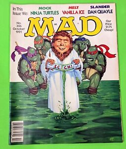 MAD Magazine Issue 306 - October 1991 - TMNT Vanilla Ice - Humor Satire 90s