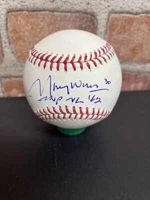 Maury Wills Autographed Baseball Dodgers JSA COA Included Authentic Autograph - Image 1 of 4