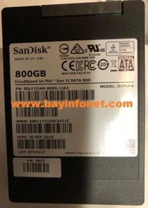 SANDISK SDLF1DAM-800G-1JA2 SXPLFA CloudSpeed Ultra Gen II 800 GB 2.5' SATA SSD - Picture 1 of 1