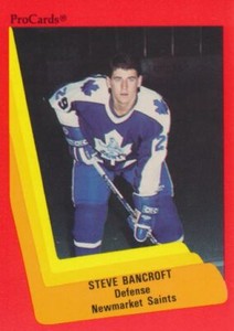 1990-91 ProCards AHL/IHL #159 STEVE BANCROFT - Newmarket Saints