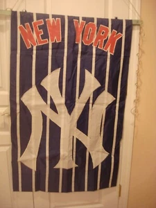 NEW YORK YANKEES Vintage FLAGGE APPLIKATION BESTICKT 2-SEITIG OVERSIZED SELTEN - Bild 1 von 8
