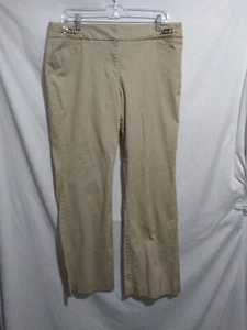 7th Avenue Size 14 Mid-rise Khak Cotton Pants - Picture 1 of 6