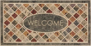 Entryway Welcome Mat 2' X 4' All Weather Doormat Outdoor Non Slip Recycled Rubbe - Picture 1 of 12