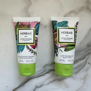 Herbae par L'Occitane en Provence Shower Gel & Lotion Travel Sized 50ml Bundle - Picture 1 of 2