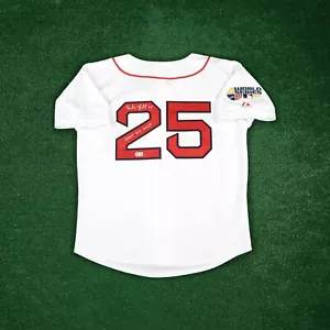 Mike Lowell signed "07 WS MVP" 2007 Boston Red Sox World Series Home Jersey BAS - Picture 1 of 4