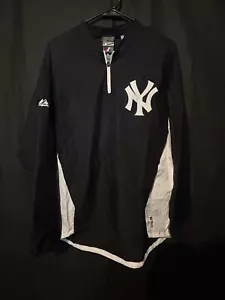 New York Yankess- Majestic- 1/4 zip- Cool Base Jacket w/removable sleeves- Small - Picture 1 of 7