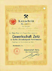 Gew. Zeitz Gotha Nordhausen Kuxschein 1906 potash + salt resin mining Thuringia