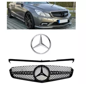CALANDRE NOIR BRILLANT POUR MERCEDES CLASSE E W207 COUPE PHASE 1 DE 05/2009 A 04 - Foto 1 di 2
