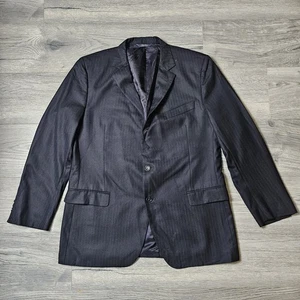 Brooks Brothers Made In USA Blazer Jacket Men's Size 44 Regula Black Charcoal - Picture 1 of 12