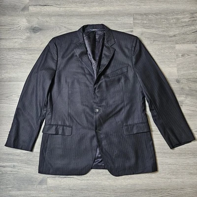 Brooks Brothers Made In USA Blazer Jacket Men's Size 44 Regula Black Charcoal - Image 1 of 4