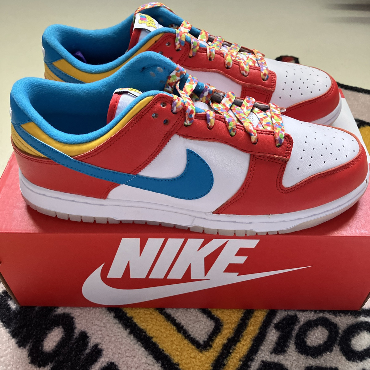 Nike Dunk Low x LeBron James x Fruity Pebbles Red | eBay Nike Dunk Low x LeBron James x Fruity Pebbles Red | eBay