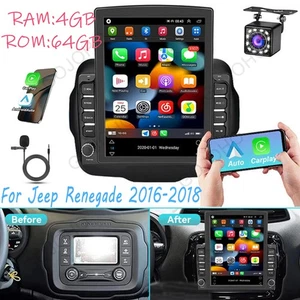 Radio de coche estéreo Carplay GPS navegación FM de 9,7" para Jeep Renegade 2016-2018 Android 13 - Imagen 1 de 21