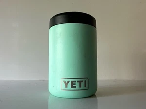 YETI 12 oz Colster Rambler Insulated Slim Cooler Koozie Sea Foam Green Twist Cap - Picture 1 of 1