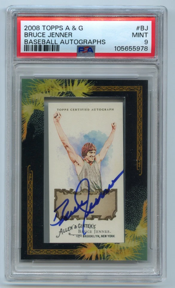 2008 Topps Allen & Ginter Bruce Jenner Baseball Autographs Auto PSA 9 #BJ - Image 1 of 1
