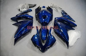 Blue Black Forged Carbon Fiber Fairing Kit For Yamaha YZF R125 2008-2013,2014-18 - Picture 1 of 22