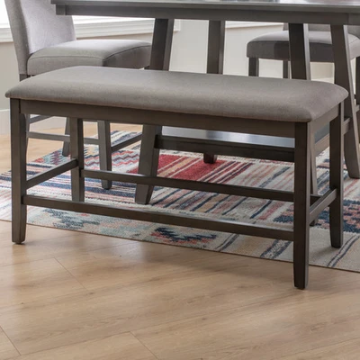 Banco sin respaldo tapizado Giacomo de 24,5 pulgadas de altura de mostrador Foto 1 de 4