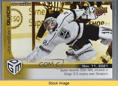 2021-22 Upper Deck Game Dated Moments Gold /100 Jonathan Quick #16 READ - Image 1 of 3