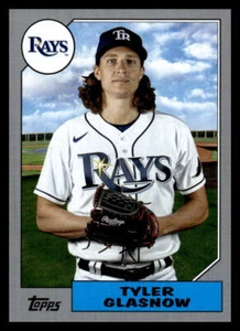 2022 Topps Archives Tyler Glasnow 1987 Design Silver Parallel #'d 237 Rays - Picture 1 of 2
