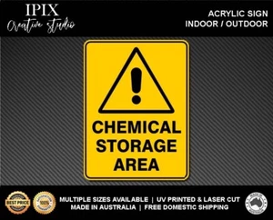 WARNING - CHEMICAL STORAGE AREA - ACRYLIC SIGN | HEALTH & SAFETY - Picture 1 of 6