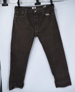 Levis 501 Straight Leg Button Fly Brown Jeans Mens Size 42 - Picture 1 of 16