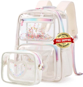 Mochila transparente de doble capa,bolsa transparente para niños,Unicornio backp - Picture 1 of 6
