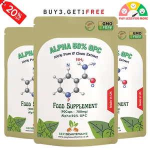 Alpha 50% Gpc 700mg Capsules-Effective&veg Kappen -cognitive & Sportler Stütze - Bild 1 von 5