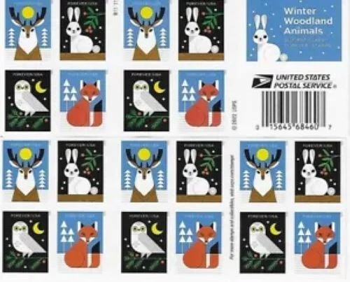 Scott  # 5822 - 5825 US Winter Woodland Animals  20 Stamp   Free Ship  M/NH O/G - Image 1 of 1