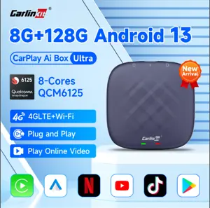 Carlinkit Android 13 Wireless Carplay AI BOX Android Auto GPS BT Adapter 8+128GB