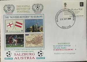 Blackburn Rovers v SV Red Bull Salzburg 2006 Dawn First Day Cover - Picture 1 of 1