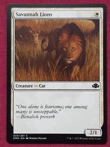 Magic The Gathering DOMINARIA REMASTERED SAVANNAH LIONS white card MTG - Bild 1 von 2