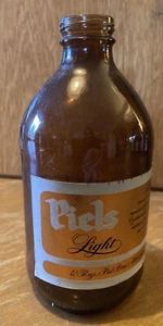 PIELS LIGHT BEER Brown BOTTLE~PIELS BROS. Short Stubby Bottle No Cap 12 OZ. - Picture 1 of 2