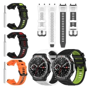 Silicone Sports Band For Hu ami Amazfit T-REX 3 Watchband Strap elet Brac F3V8 - Picture 1 of 15