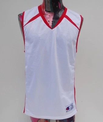 Champion Mens V Neck Mesh Red White Jersey Size Medium NWOT - Image 1 of 4