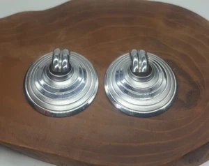 Vintage großes rundes Metall Schuhclip Set  - Bild 1 von 6