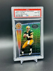 Brett Favre 1999 Donruss Preferred Chain Reaction PSA 10 Low Pop Packers - Picture 1 of 2