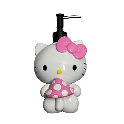 New Hello Kitty By Sanrio W/Pink Spotted Mushroom Lotion Soap Dispenser W/Pump - Image 1 of 4